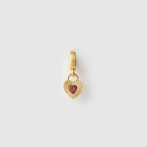RUBY HEART CHARM
