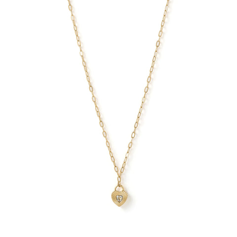 RUBY HEART NECKLACE - STONE