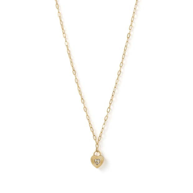 RUBY HEART NECKLACE - STONE
