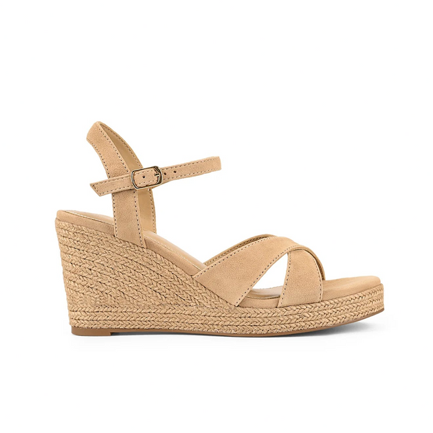 REMINGTON ROPE WEDGES - CAMEL SUEDE – KRYSTIES