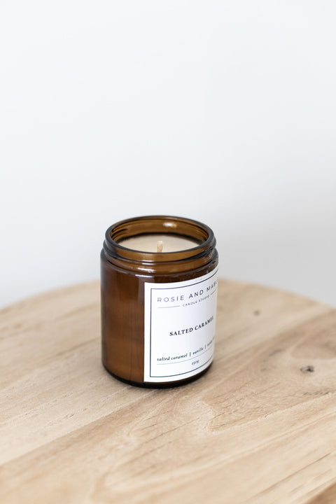 SALTED CARAMEL AMBER JAR CANDLE