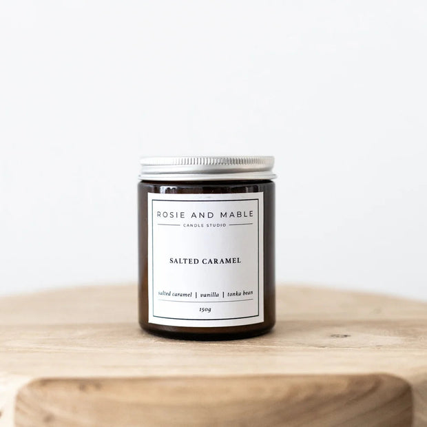 Salted Caramel Amber Jar Candle | Mudgee Gift Shop | Mudgee Giftware | Krysties Boutique