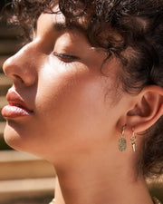 CORNICELLO GOLD CHARM EARRINGS - SMALL