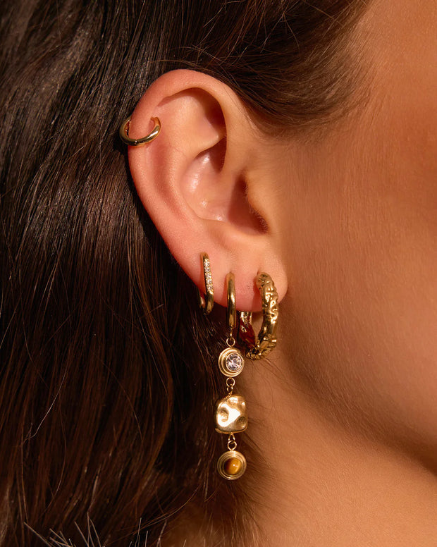 DIANA GOLD HUGGIE EARRINGS