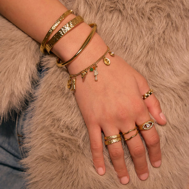 RODEO GOLD CHARM BRACELET