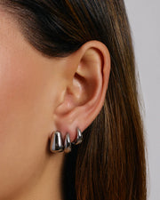 MAX SILVER EARRINGS - MIDI 14MM