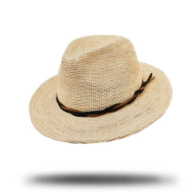 WOMEN'S RAFFIA FEDORA - NATURAL