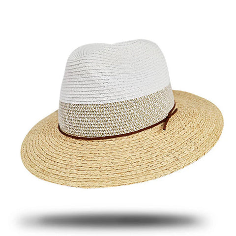 RAFFIA BLEND FEDORA - NATURAL