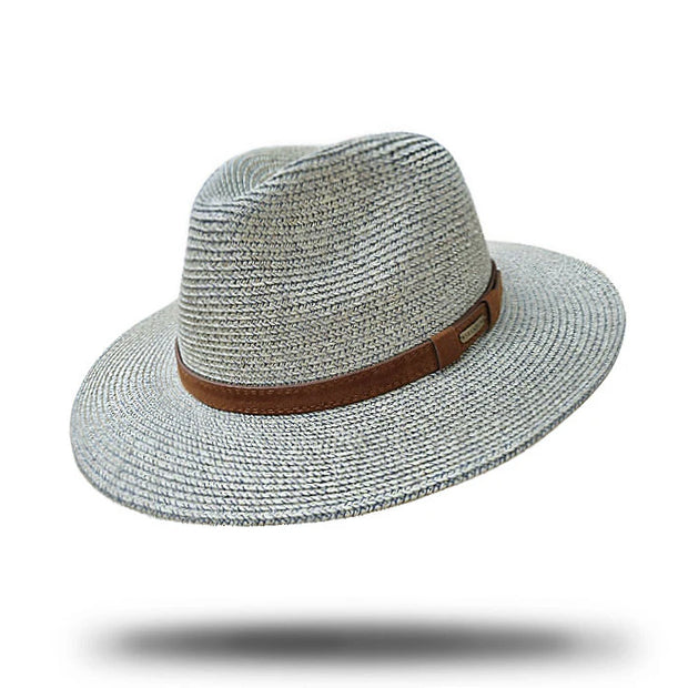 BRAIDED TOYO FEDORA - MIX BLUE