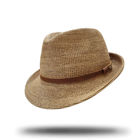 PREMIUM RAFFIA TRILBY - TAN