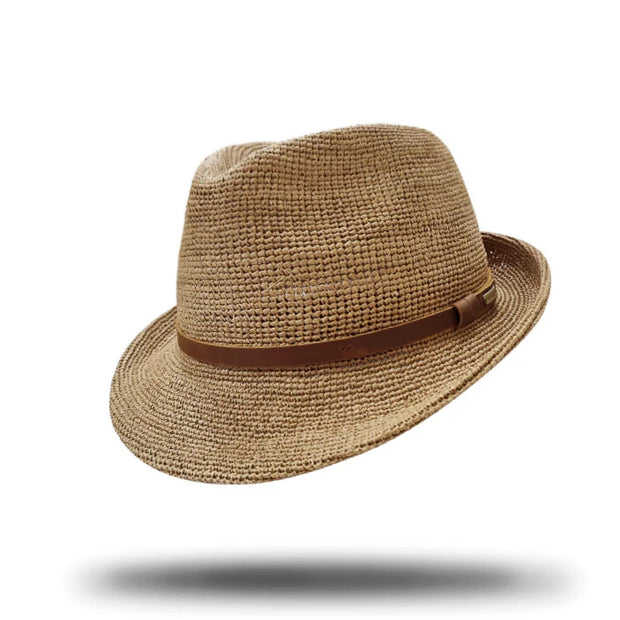 PREMIUM RAFFIA TRILBY - TAN