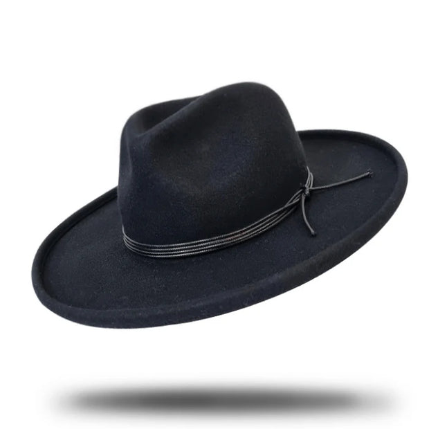 WIDE BRIM FEDORA - BLACK
