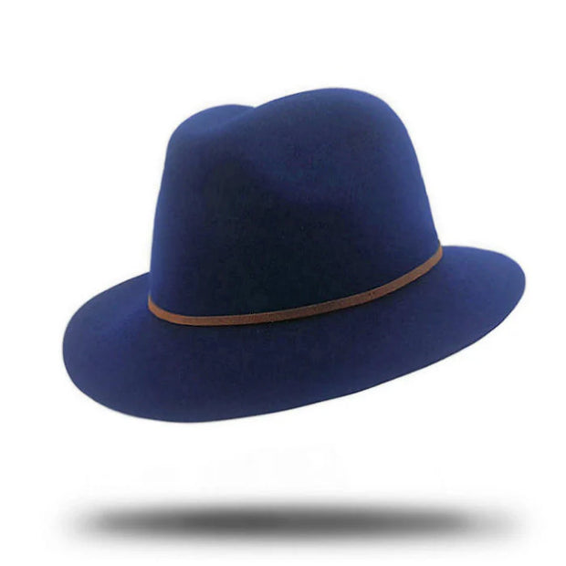 WOMEN'S FELT FEDORA - NAVY