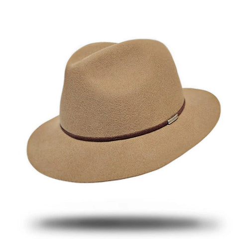 WOMEN'S FELT FEDORA - TAN