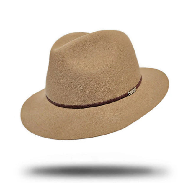 WOMEN'S FELT FEDORA - TAN