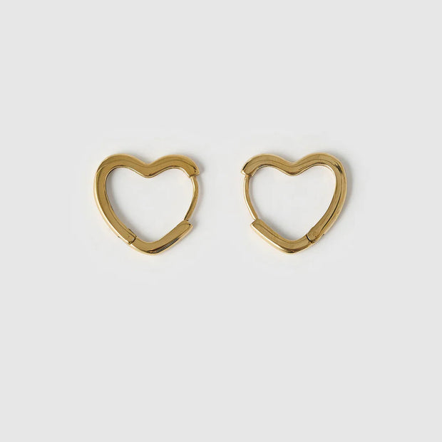 SWEETHEART GOLD EARRINGS - LARGE