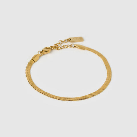 SYLVIA GOLD SNAKE CHAIN BRACELET
