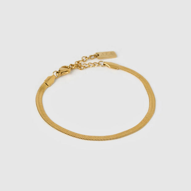 SYLVIA GOLD SNAKE CHAIN BRACELET
