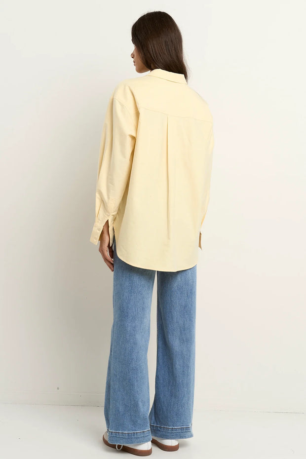 SIGNATURE LEMON OXFORD OVERSIZED BOYFRIEND SHIRT