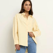 SIGNATURE LEMON OXFORD OVERSIZED BOYFRIEND SHIRT