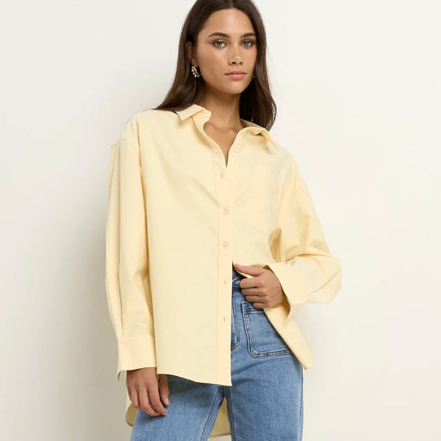 SIGNATURE LEMON OXFORD OVERSIZED BOYFRIEND SHIRT