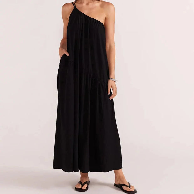 EVA ONE SHOULDER MAXI DRESS