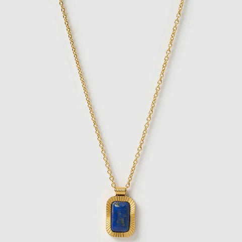 TEO GOLD NECKLACE - LAPIS