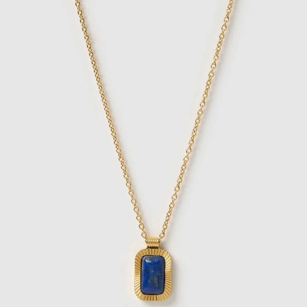TEO GOLD NECKLACE - LAPIS