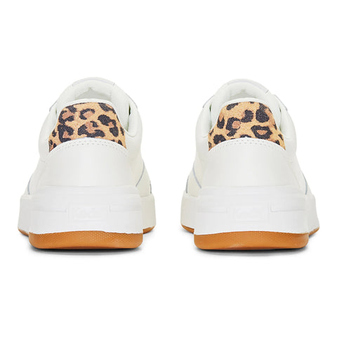 THE COURT LEATHER LEOPARD SNOW WHITE