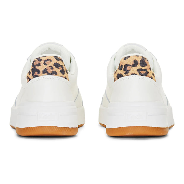 THE COURT LEATHER LEOPARD SNOW WHITE