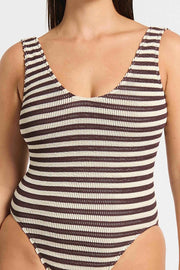 MARA ONE PIECE - SABLE DOT STRIPE
