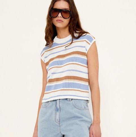 BELMARE KNIT TANK - MULTI STRIPE