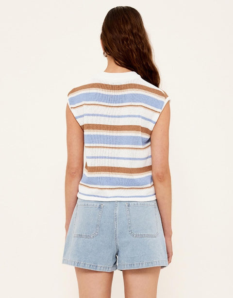 BELMARE KNIT TANK - MULTI STRIPE