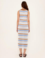 BELMARE KNIT MIDI DRESS - MULTI STRIPE