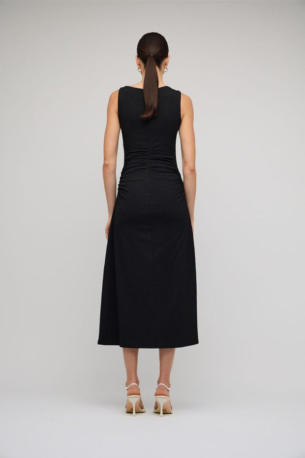 LYRIC CUTOUT MIDI DRESS