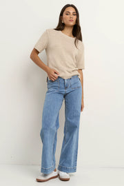 LOVEABLE NATURAL TAPE YARN KNIT TEE