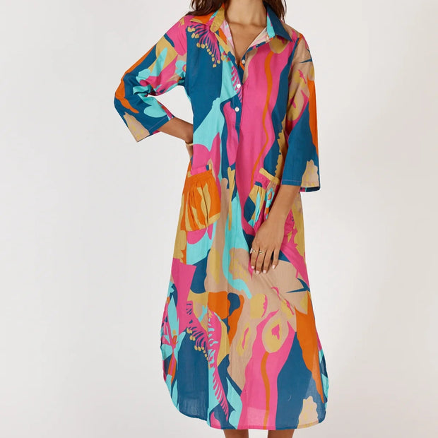LOTUS BLOOM MIDI DRESS