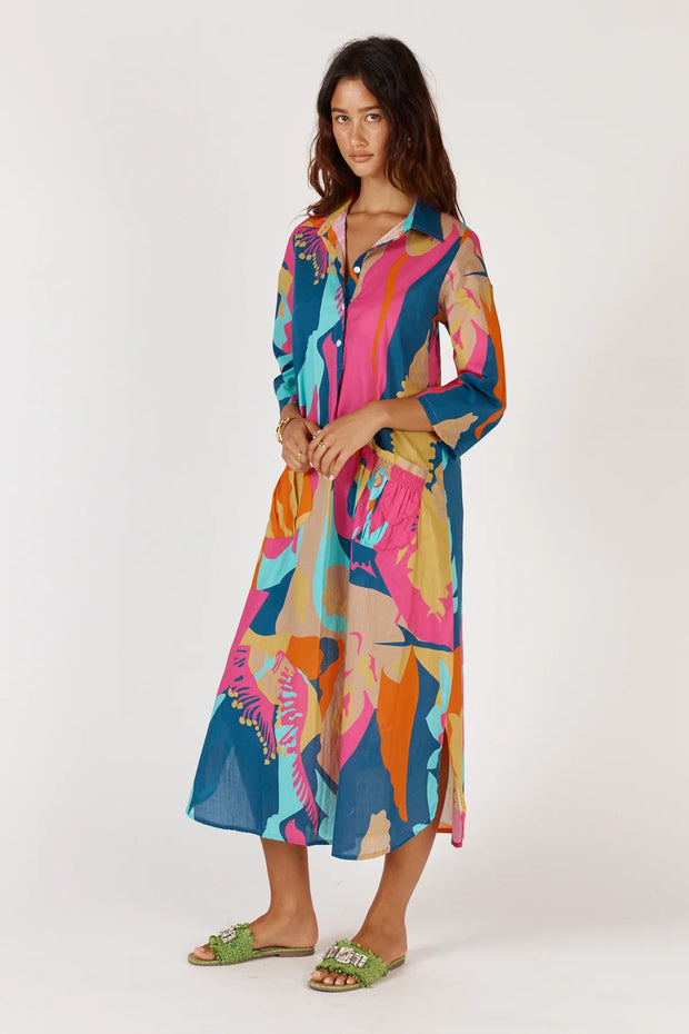 LOTUS BLOOM MIDI DRESS