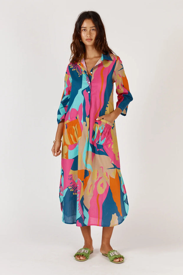 LOTUS BLOOM MIDI DRESS