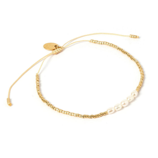 Seline gold and pearl bracelet