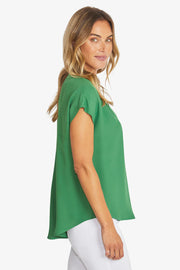 KIRA SLINKY TOP - DARK CLOVER